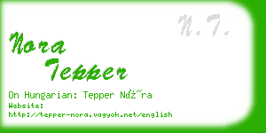 nora tepper business card